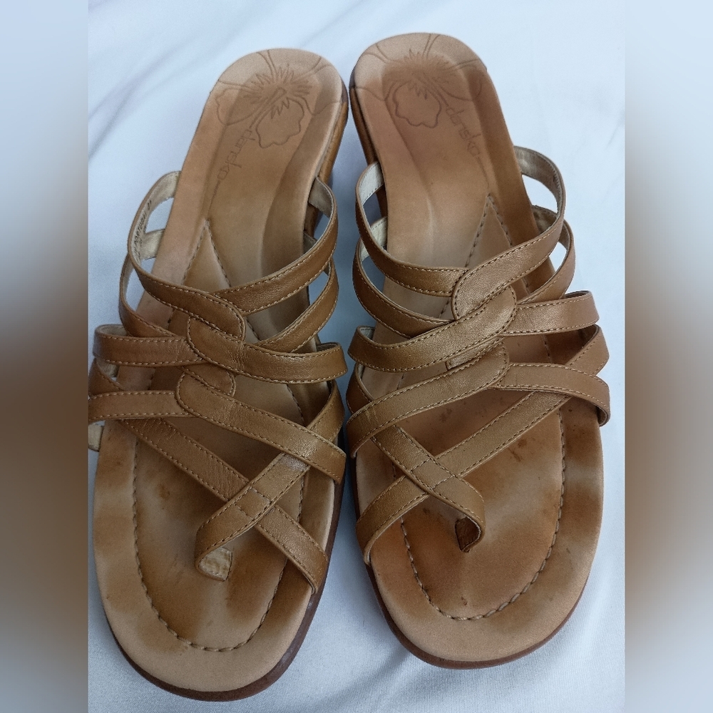 DANSKO Barbiecore‎ Summer Chestnut Brown Tan Strappy Sandals (#9)